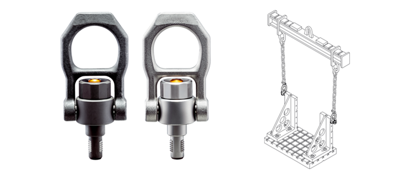 ネジ山クランプ式リフティングピン（スイベルタイプ）